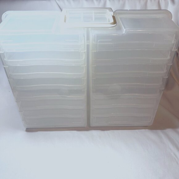 Iris Large Photo & Craft Keeper-NWT-Clear/16 Small In 1 Large - Picture 4 of 11